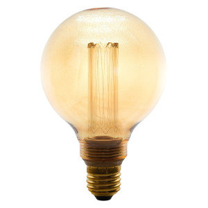 Bec LED Hepol decorativ G95 Amber E27 3.5W 120lm lumina calda 1800K, dimabil