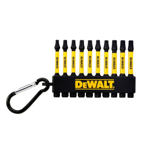 Set 10 biti pentru insurubare de impact, DeWalt DT7275-QZ, profil Torx, 57 mm