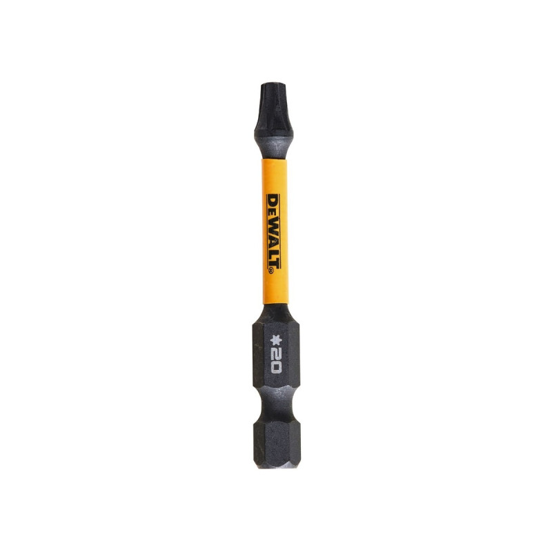 Set 2 biti pentru insurubare de impact, DeWalt Flextorq DDT70533T-QZ, profil Torx, T20, 57 mm