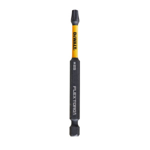 Set 2 biti pentru insurubare de impact, DeWalt Flextorq DT70569T-QZ, profil Torx, T 25, 89 mm