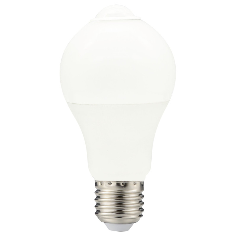 Bec LED Hoff clasic A60 E27 10W 800lm lumina rece 6000 K, cu senzor de miscare