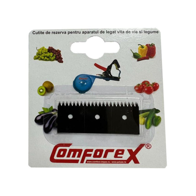 Set 3 lame pentru aparatul de legat vita de vie, legumele si pomii fructiferi, Comforex, metal