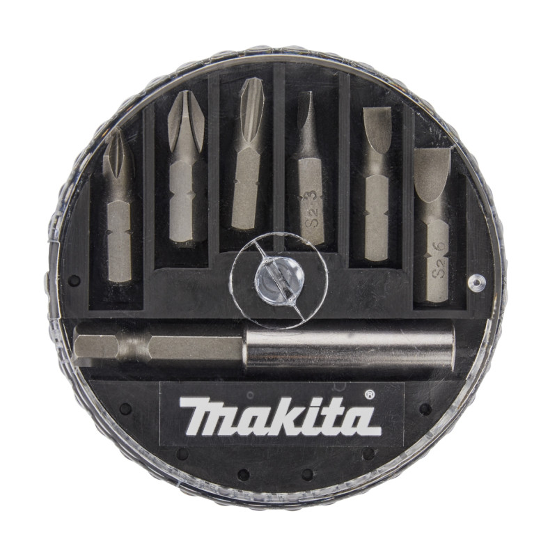 Set 6 biti pentru insurubare, Makita D-73265, cu adaptor magnetic, 7 piese