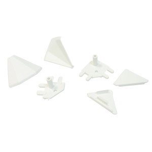 Set accesorii pentru plinta antistrop, 16926, finisaj alb mat