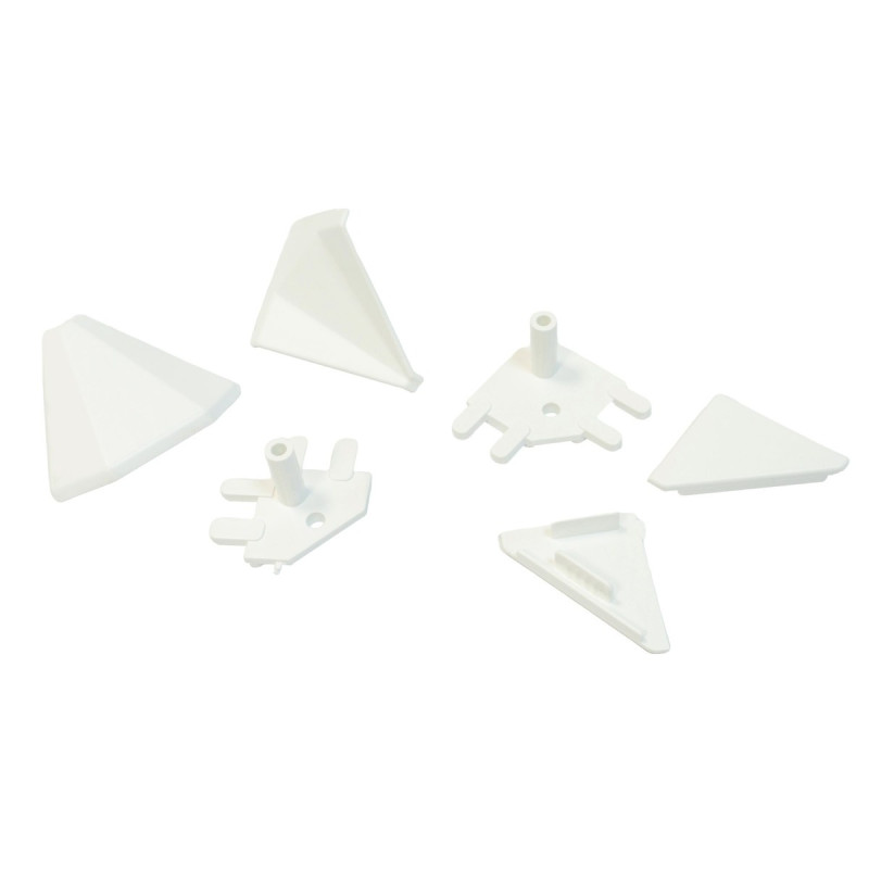 Set accesorii pentru plinta antistrop, 16926, finisaj alb mat