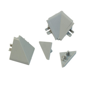 Set accesorii pentru plinta antistrop, 16961, finisaj aluminiu