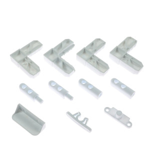 Set accesorii plasa insecte / tantari + coltare, plastic, alb