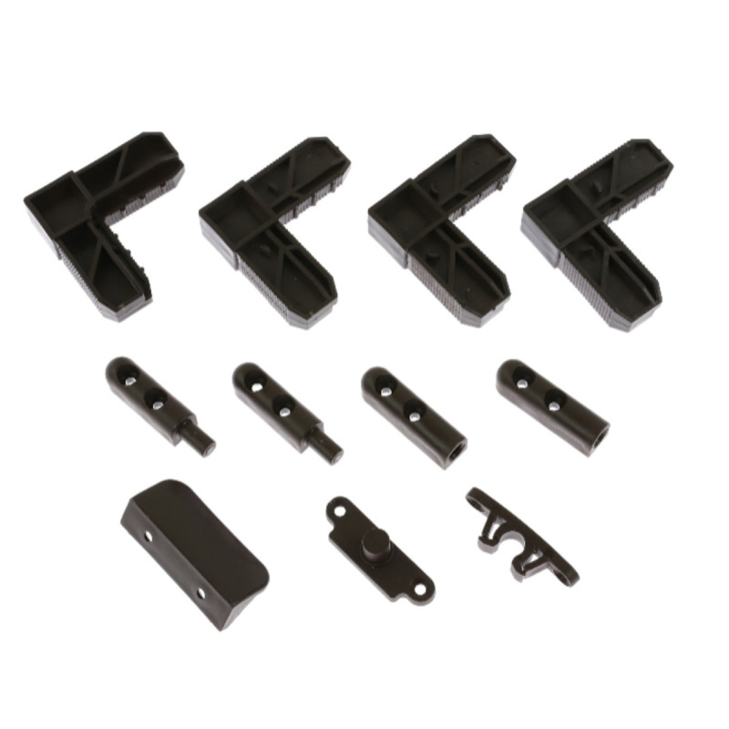 Set accesorii plasa insecte / tantari + coltare, plastic, maro