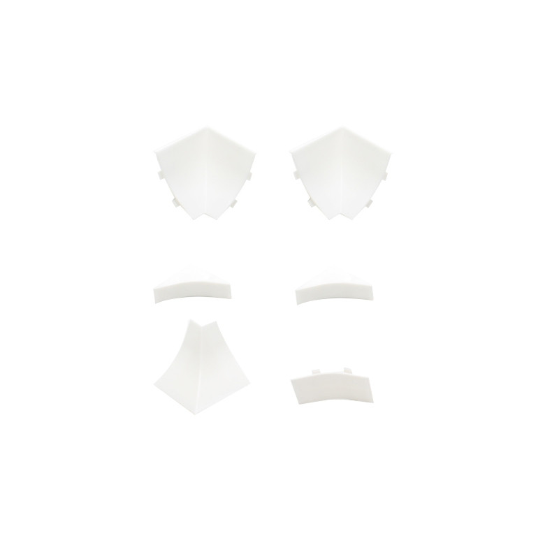 Set accesorii profil inaltator PVC PP23 alb