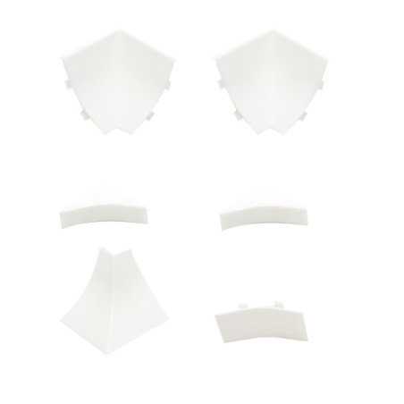 Set accesorii profil inaltator PVC PP23 alb