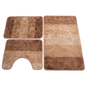 Set covorase baie, maro, set 3 bucati