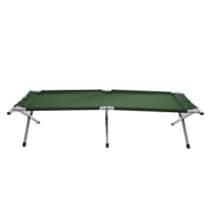 Sezlong camping, pliant, 711018, structura metalica, verde, 190 x 65 x 42 cm