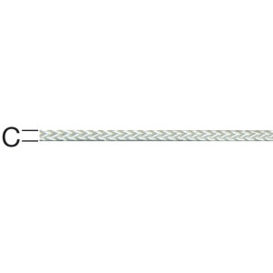 Sfoara impletita, alba, 1.6 mm