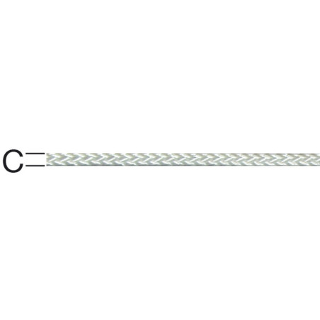 Sfoara impletita, alba, 2.1 mm