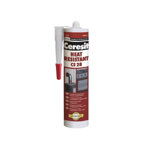 Silicon Ceresit CS 28, rosu, rezistent la temperatura, 280 ml
