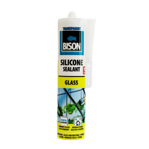 Silicon pentru sticla, transparent, Bison Glass, interior / exterior, 280 ml