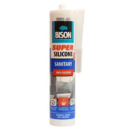 Silicon sanitar, alb, Bison Super, interior, 280 ml