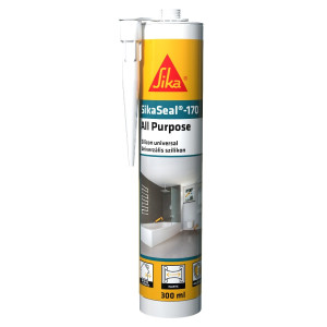 Silicon sanitar, alb, Sika SikaSeal-170, interior / exterior, 300 ml