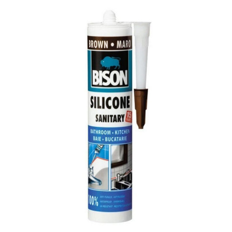 Silicon sanitar, maro, Bison Baie si bucatarie, interior / exterior, 280 ml