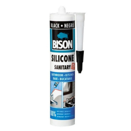 Silicon sanitar, negru, Bison, interior / exterior, 280 ml