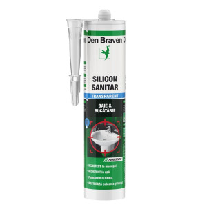 Silicon sanitar, transparent, Den Braven, interior, 280 ml