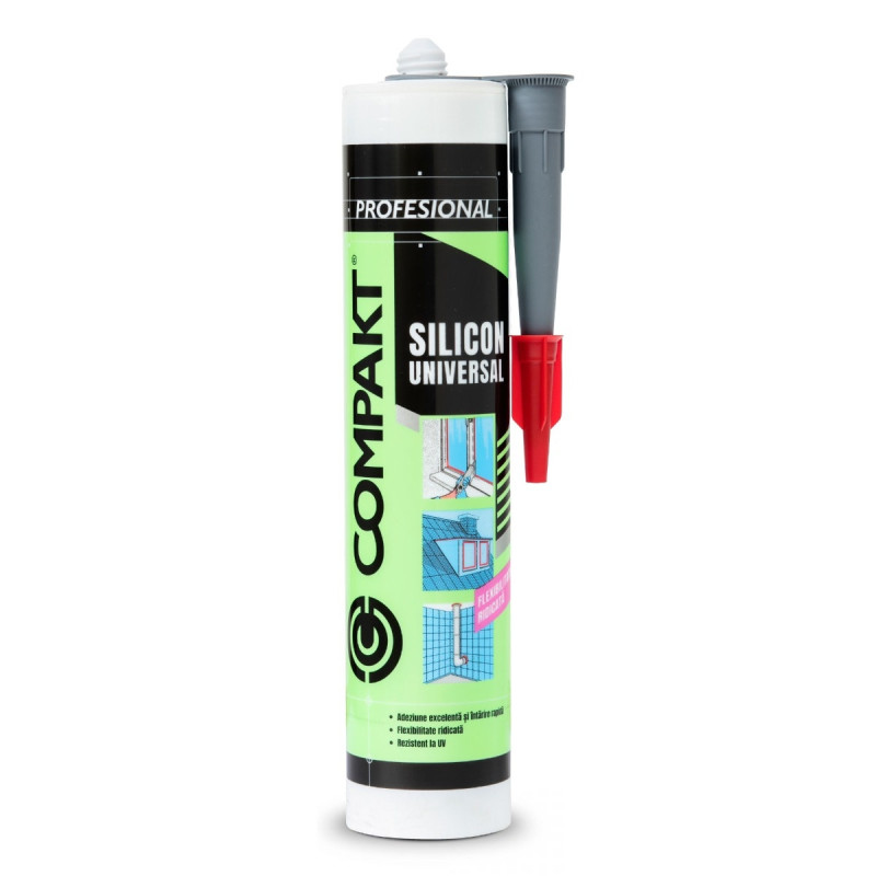 Silicon universal Compakt, gri, interior / exterior, 280 ml