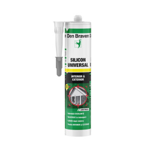 Silicon universal Den Braven 1001 U, gri, interior / exterior, 280 ml
