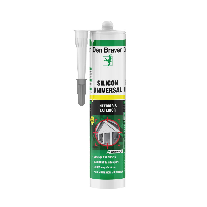 Silicon universal Den Braven 1001 U, gri, interior / exterior, 280 ml