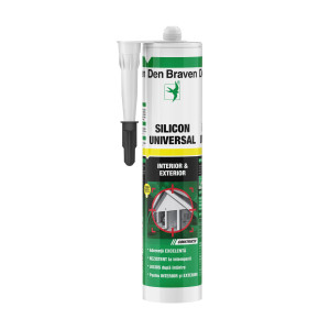 Silicon universal Den Braven 1001 U, negru, interior / exterior, 280 ml
