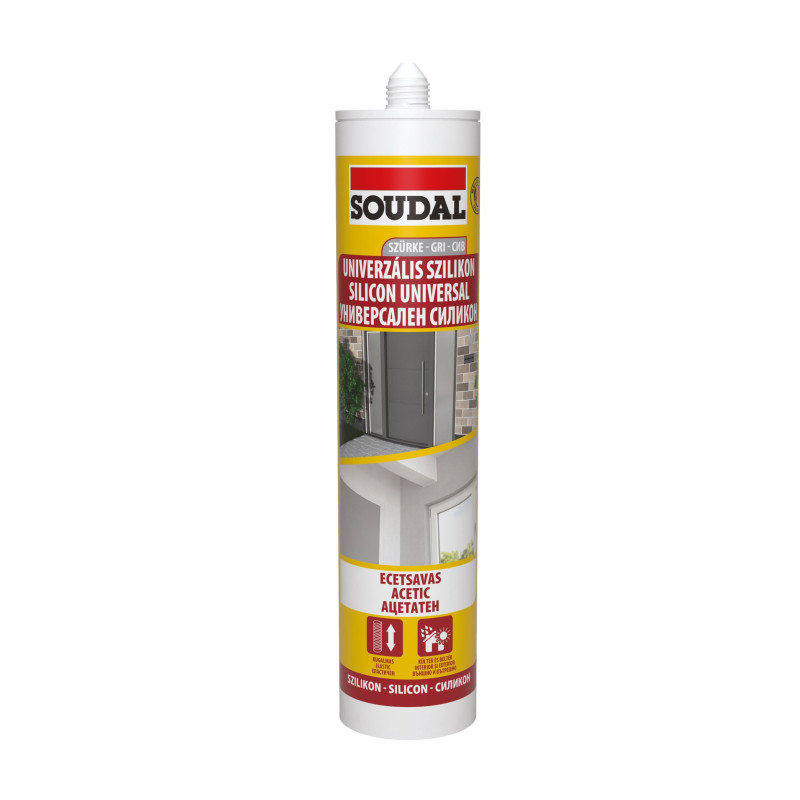 Silicon universal Soudal, gri, interior / exterior, 280 ml