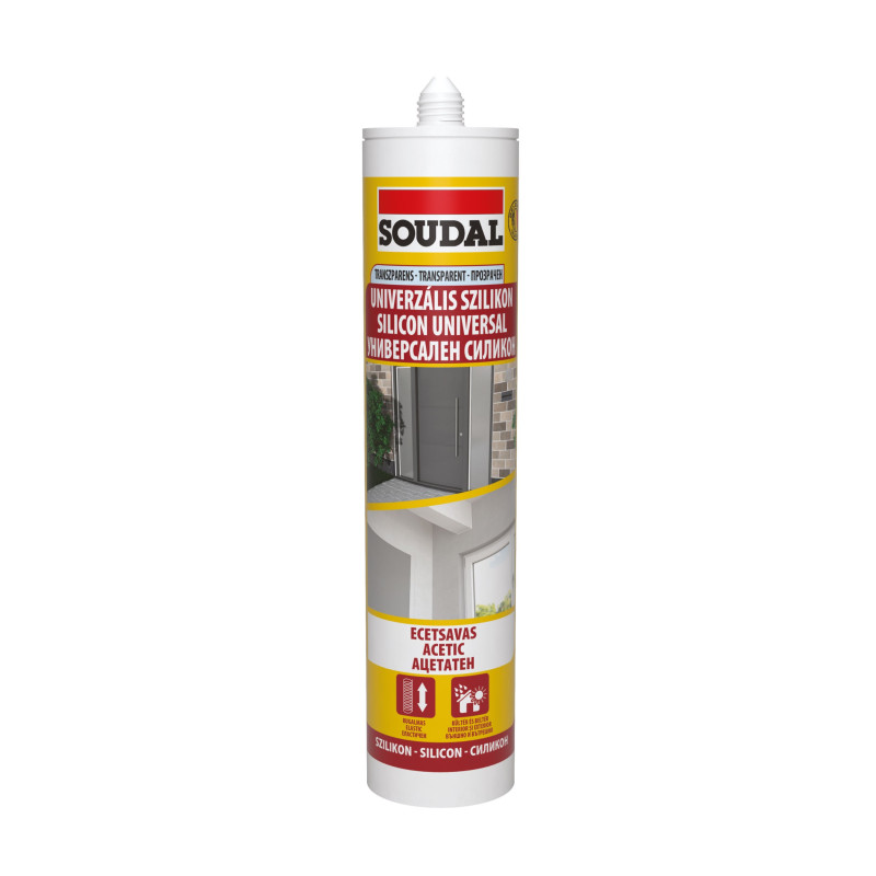 Silicon universal Soudal, transparent, interior / exterior, 280 ml