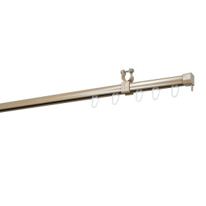 Sina perdea tavan U, metal, bej, 230 cm, accesorii incluse