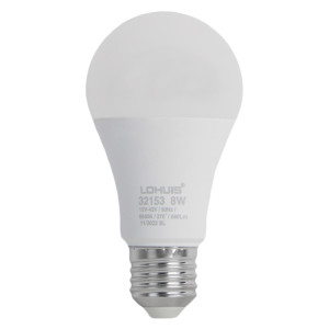 Bec LED Lohuis clasic A60 E27 8W 880lm lumina rece 6500 K, 12V - 42V