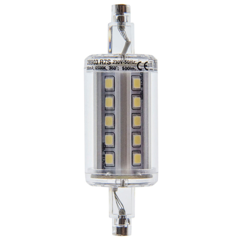 Bec LED Lohuis liniar J78 R7S 5W 500lm lumina rece 6500 K