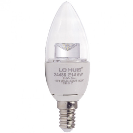 Bec LED Lohuis lumanare E14 6W 550lm lumina rece 6500 K