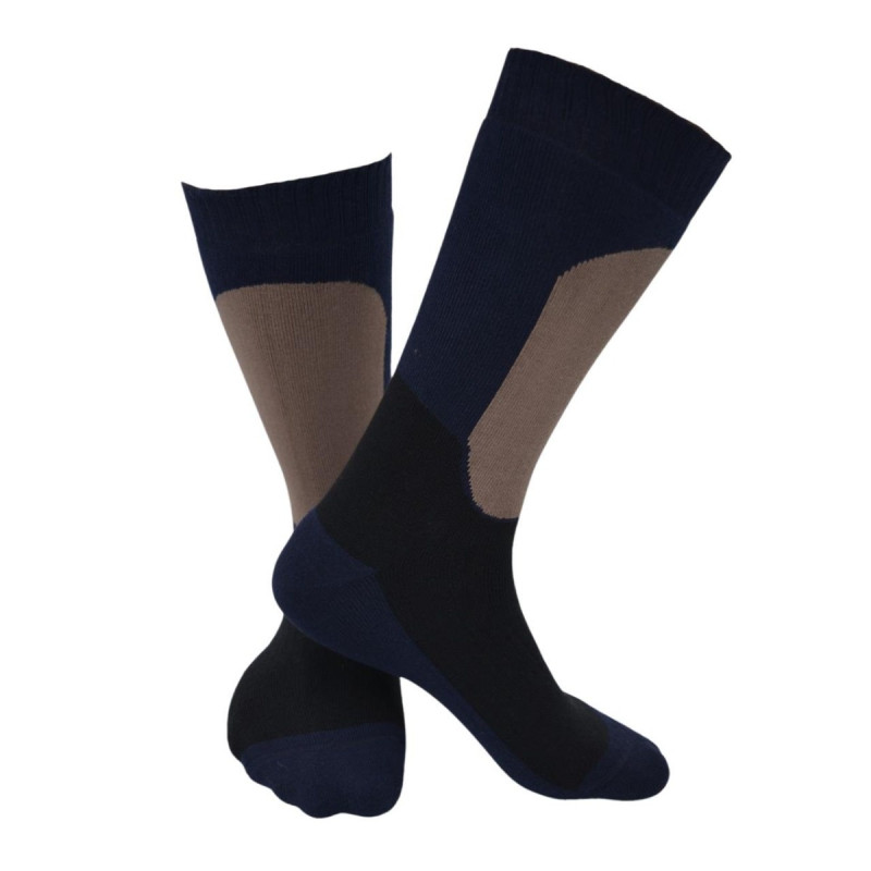 Sosete protectie tibie, bumbac, negru + bleumarin, marimea 44 - 46