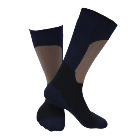 Sosete protectie tibie, bumbac, negru + bleumarin, marimea 44 - 46