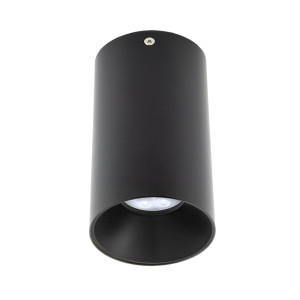 Spot aparent Xnitro NR01, 1 x GU10, rotund, negru cu finisaj sablat + negru mat