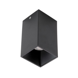 Spot aparent Xnitro NR02, 1 x GU10, patrat, negru cu finisaj sablat + negru mat