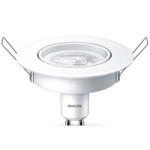 Spot LED incastrat, 4.7W, lumina neutra, GU10, orientabil, alb