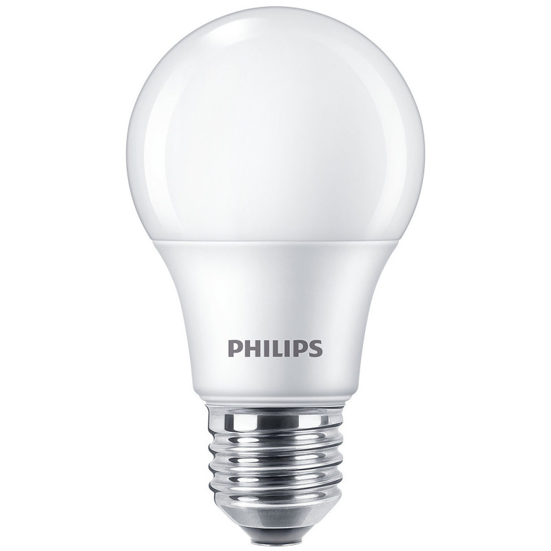 Bec LED Philips clasic A60 E27 8W 806lm lumina neutra 4000 K, mat