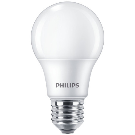 Bec LED Philips clasic A60 E27 8W 806lm lumina neutra 4000 K, mat