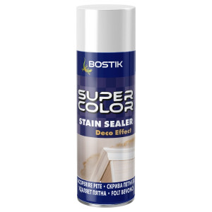 Spray vopsea pentru acoperire pete, Bostik Stain Sealer, alb, interior, 400 ml