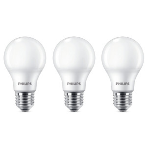 Bec LED Philips clasic A60M E27 8W 806lm lumina neutra 4000 K - 3 buc