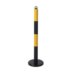 Stalp delimitare moale din spuma de cauciuc, negru / galben, GP-03, 880 x 60 mm