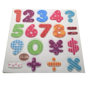 Sticker decor educativ, D3321, camera copii, cifre, multicolor, 35 x 52 cm