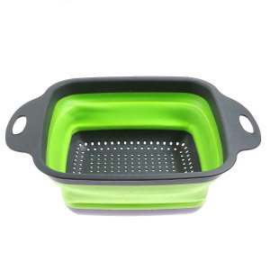Strecuratoare pliabila QTQ-1056M, polipropilena + cauciuc, verde + gri, 22 x 29 cm