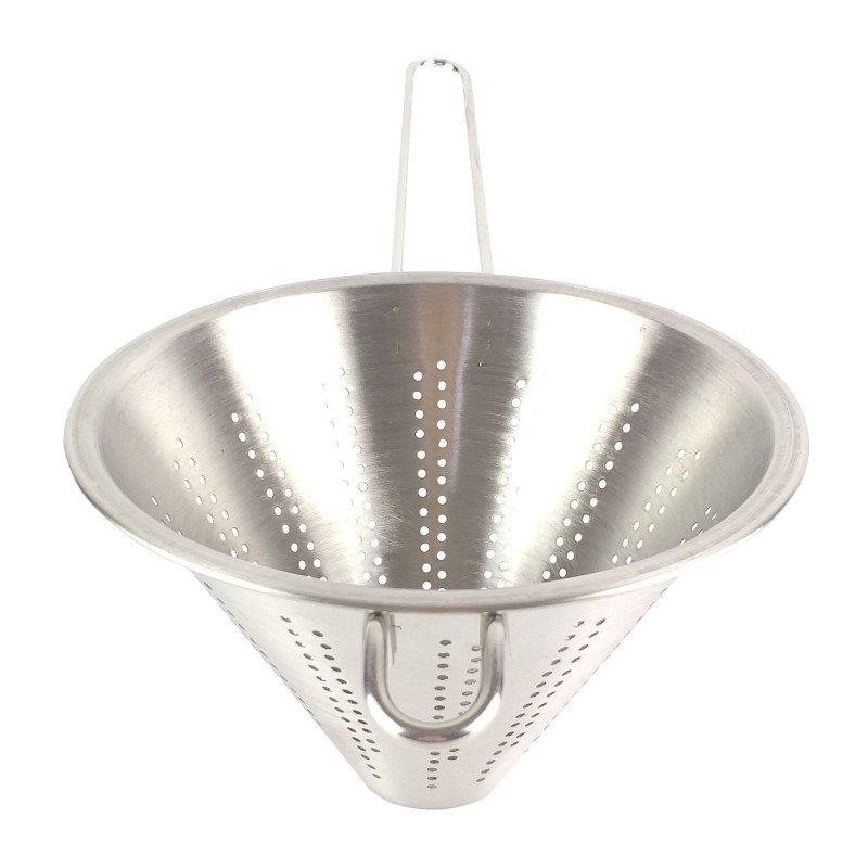 Strecurator conic cu maner, Kasemi, inox, D 18 cm