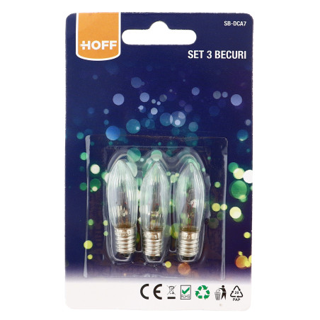 Bec pentru decoratiune arc Hoff, E10, 3W, 34V - 3 buc