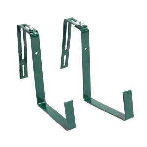 Suport jardiniera balcon AG013, cu reglaj simplu, otel, verde